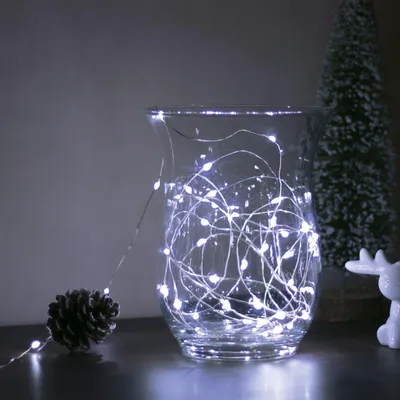 Obrázek produktu pro Vánoční světelný řetěz LED - 5 m - 50 LED diod - teplá bílá - 3 x AA