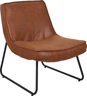 Obrázok produktu pre Happyment Relax kreslo Zilino - koňak - s podrúčkami - kreslo do obývačky - moderný dizajn - vysoký komfort sedenia