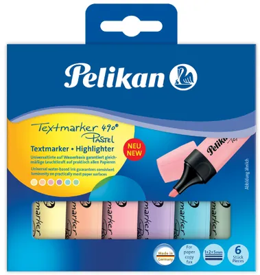 Obrázok produktu pre Pelikan 817325 6 Pelikan 490 Textmarker farbsortiert