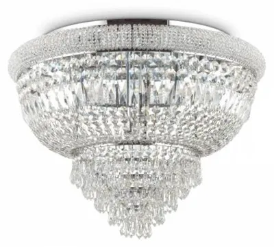 Zdjęcie produktu dla Klasyczna lampa sufitowa Dubai metal-kryształ chrom 24 światła E14