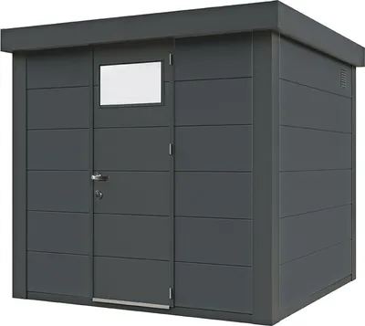 Produktbild von Gartenhaus Classico 2424 inkl. Regenrinne 258 x 258 cm granitgrau