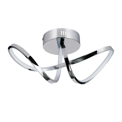 Produktbild von ZMH LED Deckenleuchte 12W Deckenlampe Wohnzimmer Modern Chrom Wohnzimmerlampe Innen Küchenlampe 3000K Warmweiß Deckenbeleuchtung für Schlafzimmer