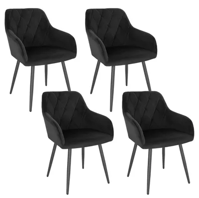 Immagine prodotto di Sedia da pranzo - Sedia da ufficio - Sedia con braccioli - Sedia in stile scandinavo - Gambe in metallo - Rivestimento