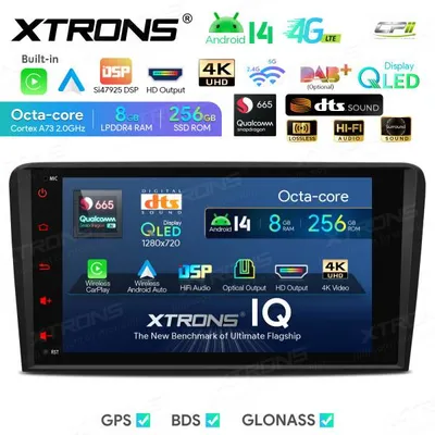 Produktbild von Xtrons IQ84A3AP Android Autoradio Audi 8P A3 S3 RS3 8/256 GB Navigation DSP