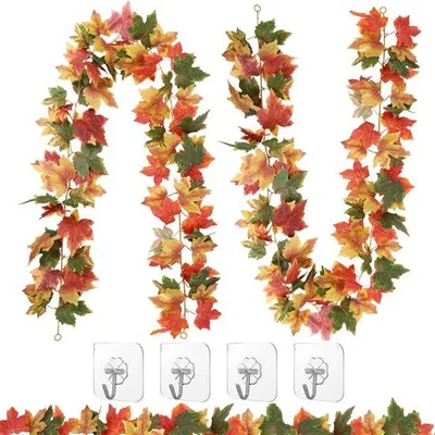 Produktbild von Kunstblätter-Kranz, 2er Set, Herbst Deko, Feinsteinzeug, Innen & Außen, Halloween