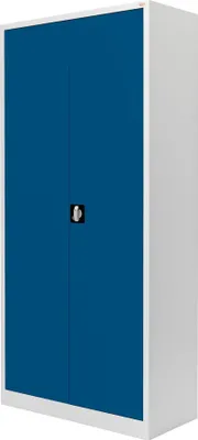 Produktbild von STIER Universalschrank mit 4 Fachböden à 40kg Tragkraft, 1950x920x420mm, verschließbar, enzianblau, verschweißt