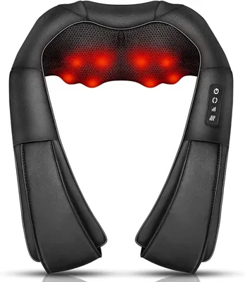 Produktbild von Nackenmassagegerät, Shiatsu Massagegerät, Schulter Massage, Rückenmassagegerät, Elektrisch Massagegerät mit Wärme, 3D Deep Massage, Schmerzlinderung