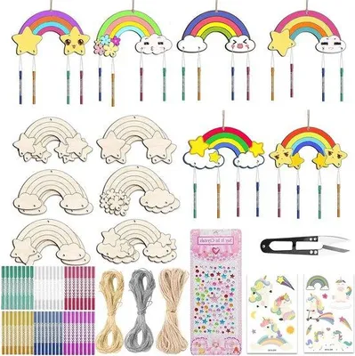 Produktbild von Buntstifte Knutselset für Kinder Regenbogen Dekoration