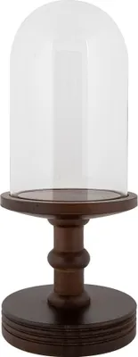 Produktbild von Clayre & Eef Glasglocke Ø 17x40 cm Braun Holz