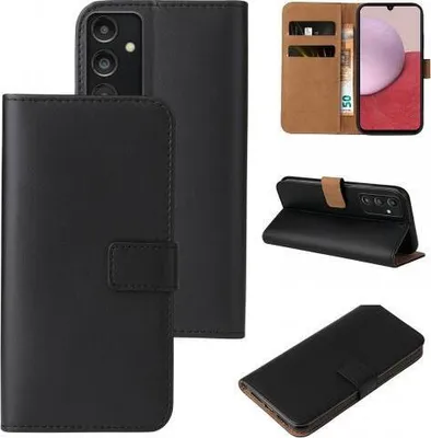 Produktbild von Handy Hülle für Samsung Galaxy A14 5G Klapphülle Bookcase Flip Cover Handy Tasche Etui Farbe: Schwarz