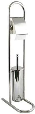 Obrázek produktu pro MSV Stojanový WC set WC štětka z nerezové oceli 30x16,5x80cm