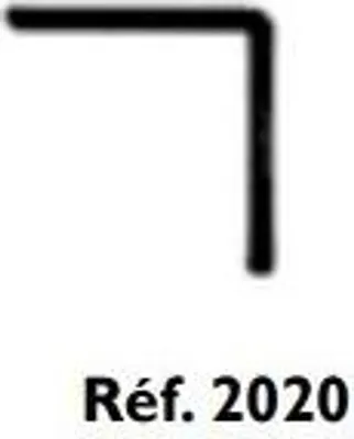 Image de Profil en 'L' 2020 PRUNIER - 20x20 mm x 2.6 m - blanc - LBP2020