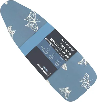Productafbeelding van Strijkplankhoes met pad - Strijkplankovertrek - Strijken Gemakkelijker Maken - Extra Dikke Vulling - 18 x 49 inch - Grijs