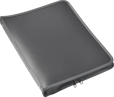 Produktbild von Reißverschluss-Portfolio, A4, PP anthrazit, 2-Ring-Mechanik, Zip grau