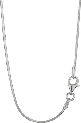Produktbild von 42cm Schlangenkette 8 fach diamantiert 925 Silber 1,0mm breite Halskette dünn
