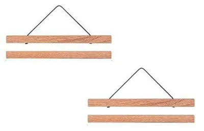 Zdjęcie produktu dla Zestaw magnetycznych ram obrazowych, 40 cm, drewno teakowe, 2 sztuki