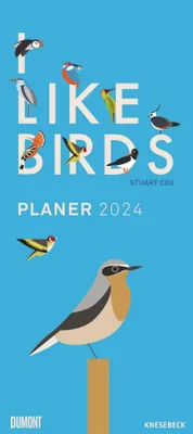 Produktbild von DUMONT Wandkalender 2024 'I like Birds' – 12 Vogelillustrationen, 22 x 49,5 cm