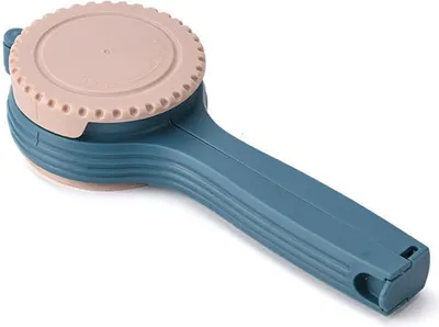 Imagen del producto de Pinza para sellar bolsas de alimentos, fabricada en ABS, para mantener la frescura, de gran abertura y con tapa y boquilla para verter. Ideal para bolsas de snacks. Color rosa