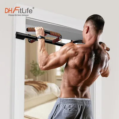 Zdjęcie produktu dla Drążek do podciągania 65-92 cm, antypoślizgowy, wiele chwytów, do treningu