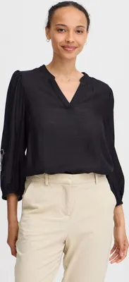 Immagine prodotto di b.young BYIDAMY Camicetta da donna Camicetta a maniche lunghe Scollo a V Maniche a 3/4 Collo alto Vestibilità regolare