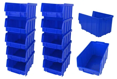Produktbild von Set von 10 Stapelbaren Aufbewahrungsboxen aus Kunststoff