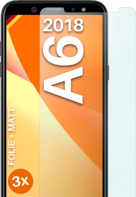 Produktbild von moex® 3x Schutzfolie kompatibel mit Samsung Galaxy A6 (2018) - Displayschutzfolie Anti Reflex Folie, Matt