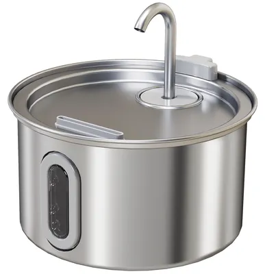 Produktbild von PawHut Katzenbrunnen 2,5L Trinkbrunnen für Katzen mit leiser Pumpe LED
