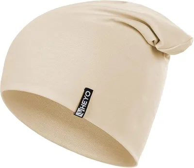 Zdjęcie produktu dla Czapka uni  slouch beanie bawełniana czapka przejściowa damska męska czapka sportowa beżowa