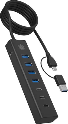 Image de Icy Box ICY BOX IB-HUB1737-C3 USB 3.2 Gen 1 (3.1 Gen 1) Type-C 5000 Mbps Noir