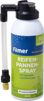 Produktbild von Filmer Fahrrad Motorroller Motorrad Reifenpannenspray 150 ml Reifenpannen Spray Reparatur