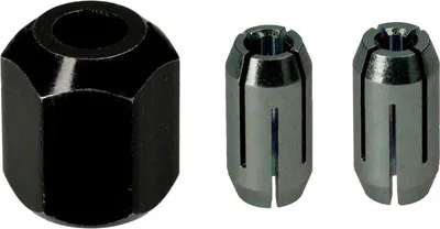 Immagine prodotto di Set di bussole di serraggio Bosch. Per la fresatura dei bordi, 3 mm, 6 mm