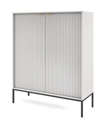 Produktbild von AX LIVING Modern Kommode Eternas K104 mit Lamellenfront 104 cm Grau