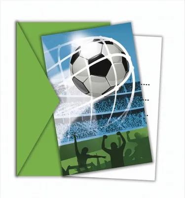 Produktbild von Fußball FANS Einladungskarten mit Umschlag