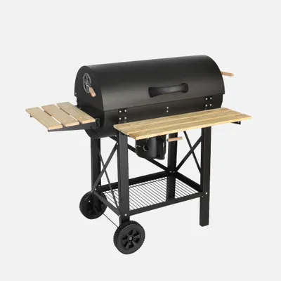 Produktbild von sweeek - Amerikanischer Smoker Holzkohlegrill - Schwarz