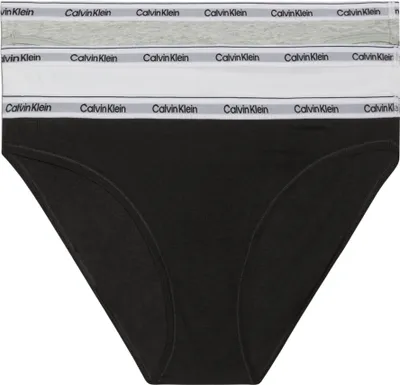Immagine prodotto di Calvin Klein, confezione da 3 slip bikini da donna, in cotone elasticizzato, multicolore
