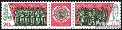 Produktbild von Briefmarken DDR 1978 Mi WZd389 (kompl.Ausgabe) (2357-2358 als Dreierstreifen) gestempelt 25 Jahre Kampfgruppen