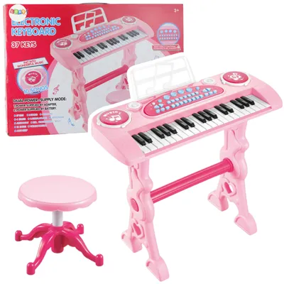 Obrázek produktu pro Elektronické piano pro děti s mikrofonem 37 kláves růžové