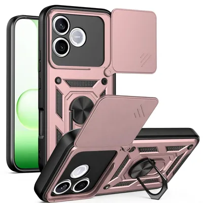 Produktbild von Outdoor Hülle für Honor 600 Lite Handyhülle mit Kameraschutz Ringhalter Rosegold