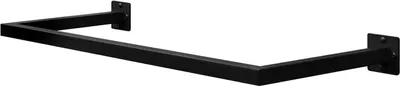 Produktbild von EUGAD Kleiderstange Wand Rechteck, aus Industrierohr, platzsparend, 50 kg belastbar, Schwarz