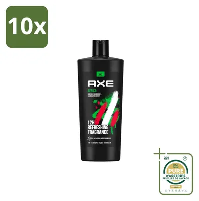Produktbild von 10 x AXE Douchegel Africa - 700 ml - Vorratspackung - 10 Stücke
