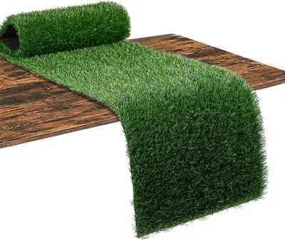 Imagen del producto de TRANKIELO® - Mantel individual de césped artificial, 36 cm x 122 cm. Duradero, de color verde y adecuado para diversas ocasiones especiales