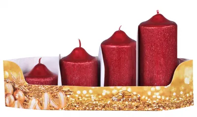Immagine prodotto di Candele dell'Avvento Nohel Garden PEGAS d4,5x5,7,9,11cm 4pcs