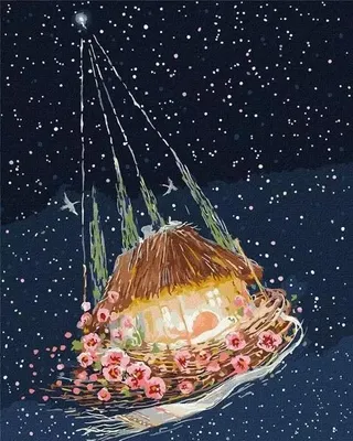 Image de Peinture par numéros - Le berceau 40 x 50 cm - Ideyka