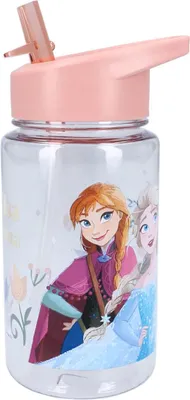 Immagine prodotto di Borraccia Disney Frozen II 450 ml - bottiglia per bambini con manico e cannuccia