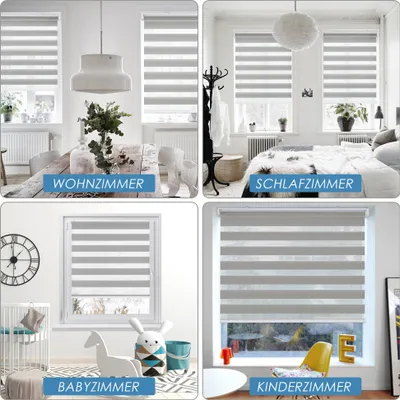 Produktbild von Doppelrollo schnurlos 110x150 Grau