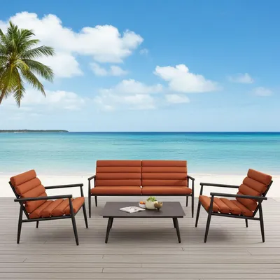 Produktbild von Lesli Living Lounge-Set Harper Terra Anthrazit/Terracotta