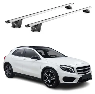 Produktbild von Dachträger Grundtäger für Mercedes GLA X156 2014-2020 100kg Alu Silber 2x ABE, KI-generiertes Bild