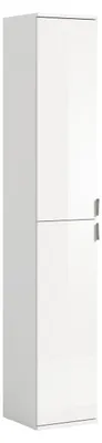 Hochschrank Hochglanz Weiß 30x193x34 cm 2 Türen 4 Böden