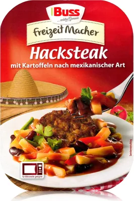 Produktbild von Buss Hacksteak mit Kartoffeln mexikanischer Art 300g - Fertiggericht (1er Pack)