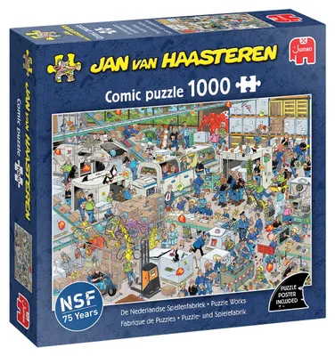 Produktbild von Jumbo Jan van Haasteren - Puzzle - und Spielefabrik (1000 Teile), 1000 Stück(e), Humor, 15 Jahr(e)